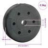 vidaXL Discos de Peso 10 kg 4 pcs Preto &Oslash; 21,5 x 3,8 cm