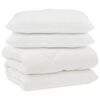 vidaXL Duvet com Travesseiros com travesseiro 3 unid. Branco
