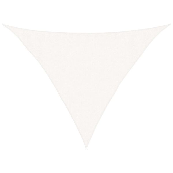 vidaXL Para-sol estilo vela 160 g/m&sup2; 3,5x3,5x4,9 m PEAD branco