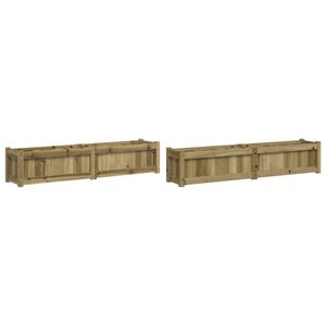 vidaXL Vasos/floreiras de jardim 2 pcs madeira de pinho impregnada