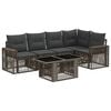 vidaXL Conjunto de Sof&aacute; de Jardim 6 unid. Cinza e Cinza Escuro vime PE