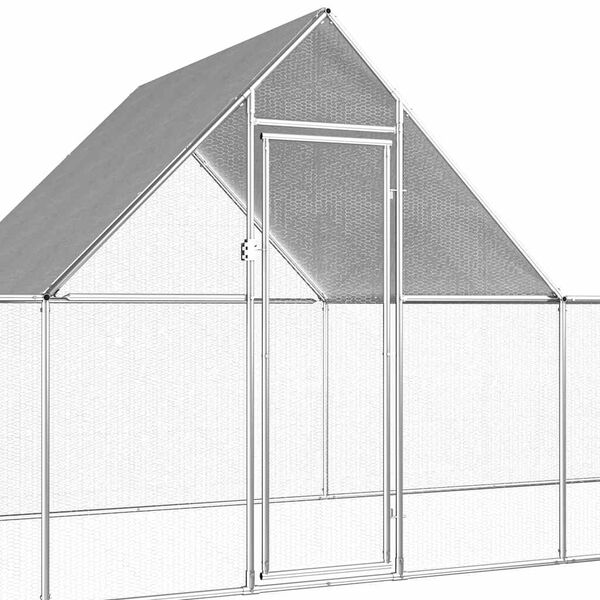 vidaXL Galinheiro 14x2x2 m a&ccedil;o galvanizado