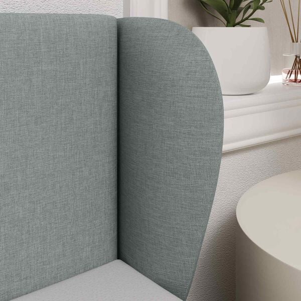 vidaXL Orelha de Cabeceira Cinzento-claro 40 x 23 x 6 cm tecido