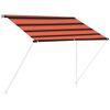 vidaXL Toldo retr&aacute;til 100x150 cm laranja e castanho