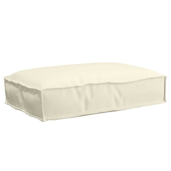 vidaXL Almofada Creme 60 x 40 x 8 cm Tecido Oxford