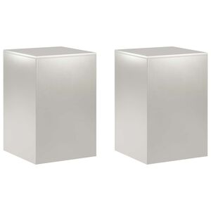 vidaXL Suporte para Plantas 2 pcs Prateado 40 x 40 x 60 cm A&ccedil;o
