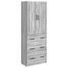 vidaXL Conjunto de Gabinete 2 unid. 66 x 34,5 x 87 cm Sonoma cinzento
