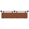 vidaXL Cabeceira Suspensa Liso Castanho 170 x 55 x 5 cm PU Antigo