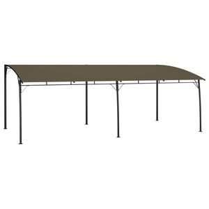 vidaXL Toldo para-sol de jardim 6x3x2,55 m cinzento-acastanhado