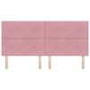 vidaXL Cabeceira com cabeceira Rosa 200 cm Couro Sint&eacute;tico