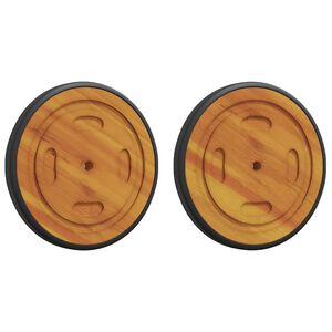 vidaXL Rodas Espaciais com roda 2 pcs Castanho 20.5 x 20.5 x 2 cm