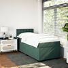 vidaXL Cama com molas/colchão 90x200 cm veludo verde-escuro