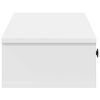vidaXL Prateleira parede c/ gavetas 60x28x15 cm deriv. madeira branco