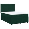 vidaXL Cama com molas/colch&atilde;o 160x200 cm veludo verde-escuro