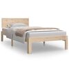 vidaXL Estrutura de cama solteiro 90x190 cm madeira maci&ccedil;a