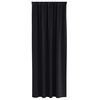 vidaXL Cortinas Blackout com Argolas 2 pcs Preto 260 x 140 cm