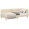 vidaXL Estrutura de Cama de Canto Creme 90 x 190 cm tecido