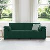 vidaXL Sof&aacute; de 3 lugares 220x77x82 cm veludo verde-escuro