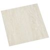 vidaXL Pranchas de Piso Branco Creme 5,11 m&sup2; 55 unid. PVC