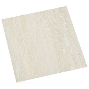 vidaXL Pranchas de Piso Branco Creme 5,11 m&sup2; 55 unid. PVC