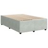 vidaXL Cama boxspring com colchão 120x190 cm veludo cinzento-claro