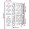 vidaXL Biombo c/ 4 pain&eacute;is madeira de paulownia maci&ccedil;a castanho