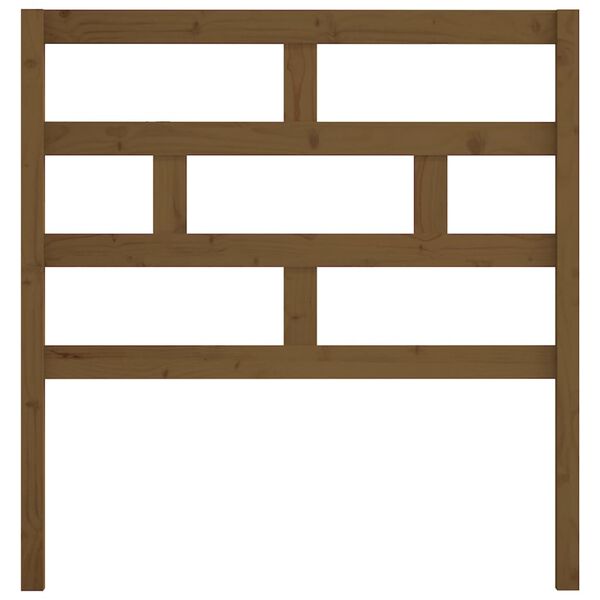vidaXL Cabeceira de cama 96x4x100 cm pinho maciço castanho mel