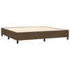 vidaXL Cama box spring c/ colch&atilde;o/LED 200x200cm tecido castanho-escuro