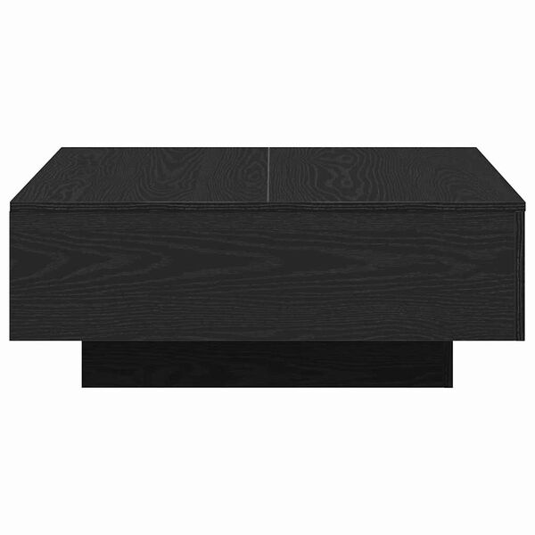 vidaXL Mesa de centro Carvalho Preto 80 x 80 x 31 cm