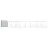 vidaXL Canil de exterior com teto 12x12x2,5 m a&ccedil;o galvanizado prateado