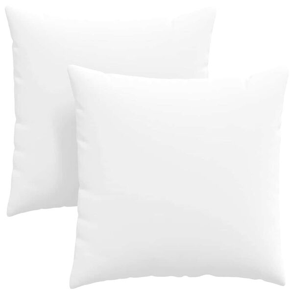 vidaXL Travesseiros de Sof&aacute; 2 pcs Branco 80 x 80 cm tecido