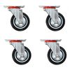 vidaXL Rodas girat&oacute;rias 4 pcs 75 mm