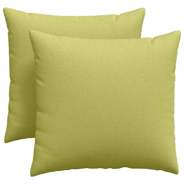 vidaXL Travesseiros de Sof&aacute; 2 pcs Verde Claro 45 x 45 cm tecido