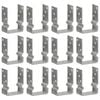 vidaXL &Acirc;ncoras para cerca, 12 unidades, prata, 10x6x15 cm, a&ccedil;o galvanizado