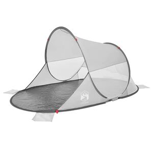 vidaXL Tenda de praia pop-up imperme&aacute;vel cinzento