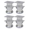 vidaXL P&eacute;s para sof&aacute; redondos 8 pcs 60 mm cromado
