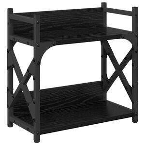 vidaXL Suporte para Impressora Carvalho Preto 40 x 20 x 40 cm