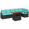 vidaXL Conjunto de Sof&aacute; de Jardim 7 unid. 6-N&uacute;mero de lugares