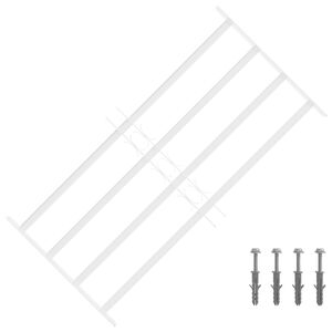 vidaXL Grades de seguran&ccedil;a para janelas com 4 travess&otilde;es 63-114 cm