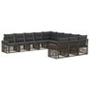vidaXL Conjunto de Sof&aacute; de Jardim 11 unid. Cinza e Cinza Escuro