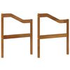 vidaXL Apoio de Bra&ccedil;o 2 pcs Natural 59 x 4 x 73 cm