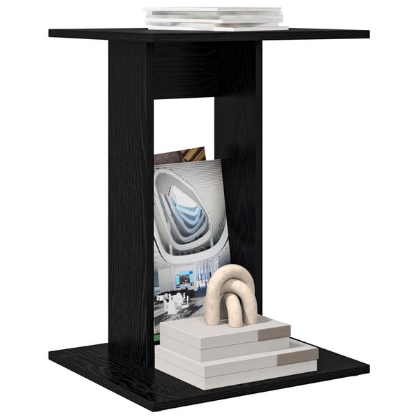 vidaXL Mesa Lateral Carvalho Preto 45 x 40 x 62,5 cm