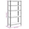 VidaXL 5-Layer Storage Shelf Blue Steel&Madeira de engenharia