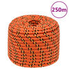 vidaXL Corda de barco 14 mm 250 m polipropileno laranja