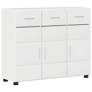 vidaXL Buffet FLORIN 88,5 x 30,5 x 73 cm Branco Brilhante
