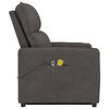 vidaXL Poltrona elevat&oacute;ria de massagens tecido microfibra cinza-escuro
