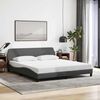 vidaXL Estrutura de cama Dover 180x200 cm tecido cinzento-escuro