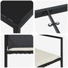 vidaXL Conjunto de Jantar para Jardim 5 pcs Preto A&ccedil;o revestido a p&oacute;