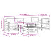 vidaXL 6 pcs conjunto lounge jardim c/ almofad&otilde;es madeira maci&ccedil;a cinza