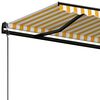 vidaXL Toldo retr&aacute;til autom&aacute;tico 500x300 cm amarelo e branco
